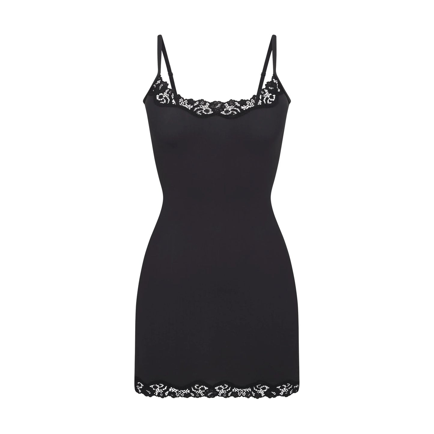 FITS EVERYBODY LACE SLIP DRESS | ONYX