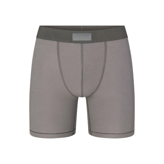SKIMS COTTON MENS 5" BOXER BRIEF | WASHED GUNMETAL