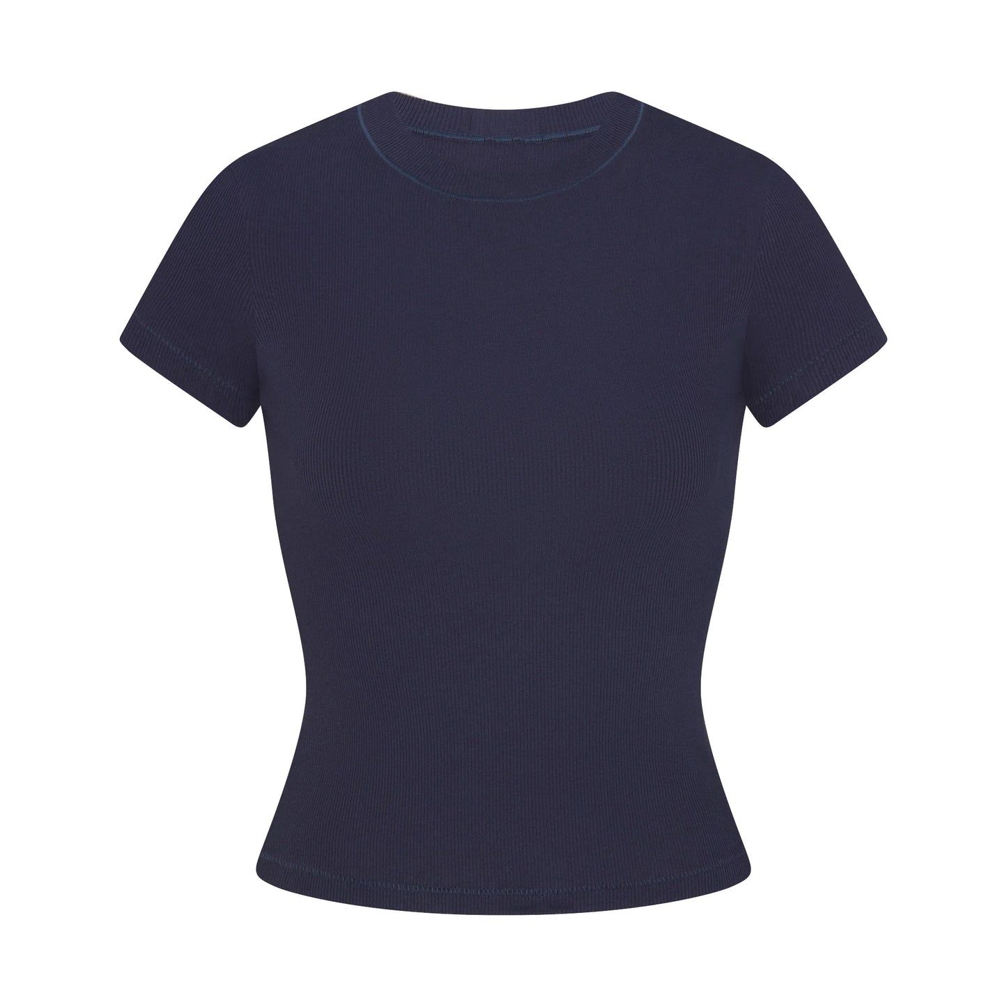 COTTON RIB T-SHIRT | NAVY