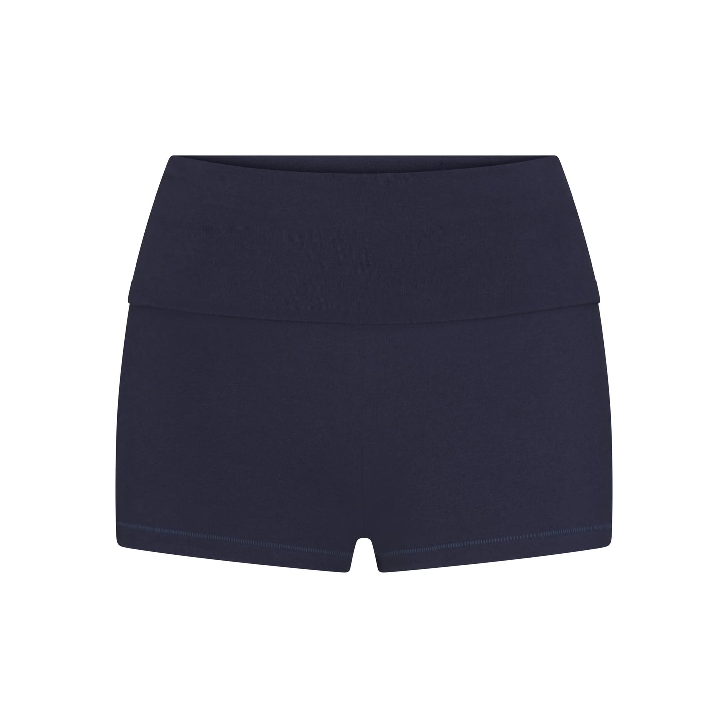 COTTON JERSEY FOLDOVER SHORT | NAVY