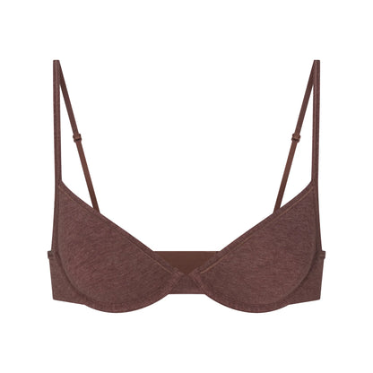 EVERYDAY COTTON UNLINED DEMI BRA | COCOA HEATHER