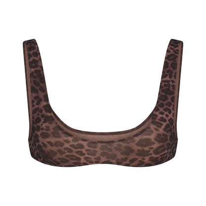 FITS EVERYBODY MICRO SCOOP BRALETTE | UMBER LEOPARD PRINT