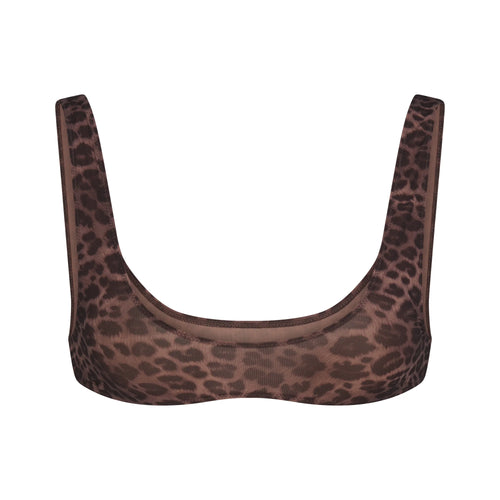 FITS EVERYBODY MICRO SCOOP BRALETTE | UMBER LEOPARD PRINT