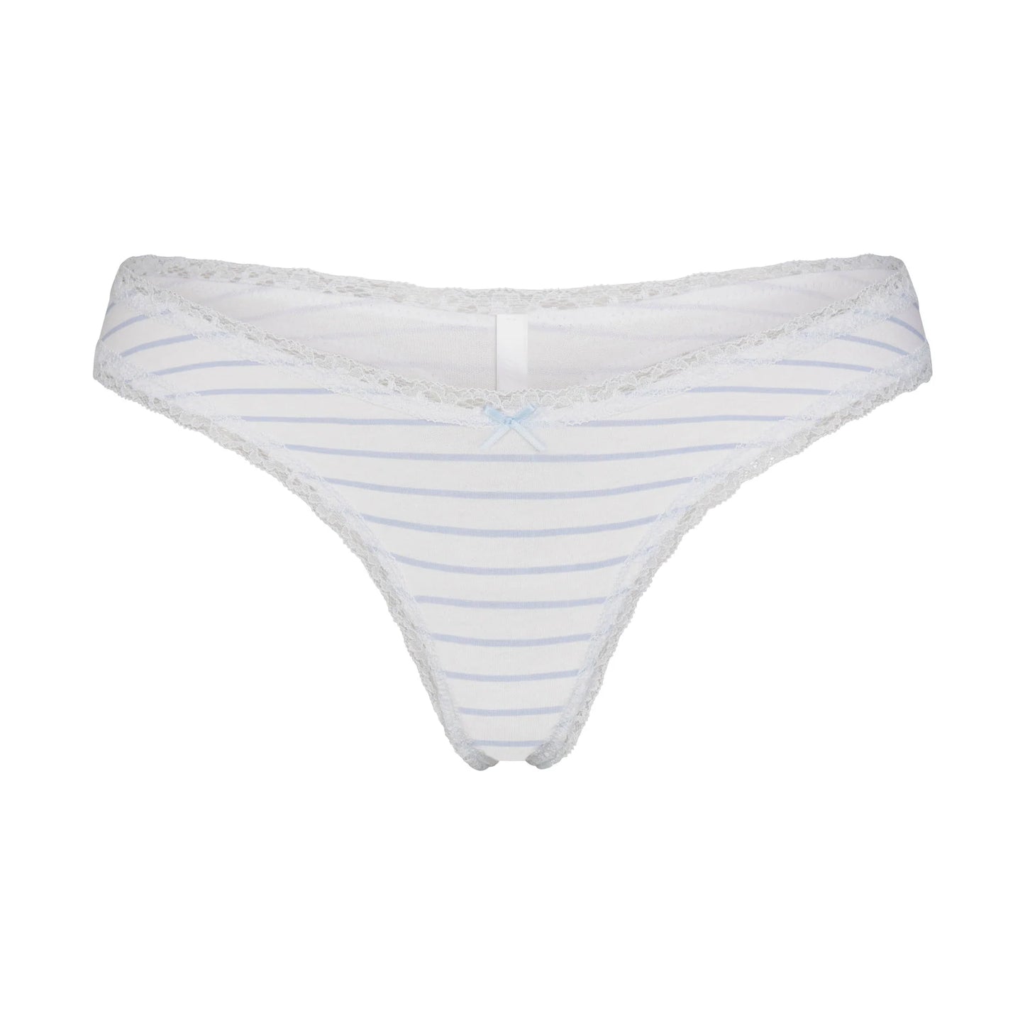 LIGHTWEIGHT COTTON LACE THONG | AIRSPACE LAGUNA STRIPE