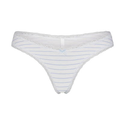 LIGHTWEIGHT COTTON LACE THONG | AIRSPACE LAGUNA STRIPE