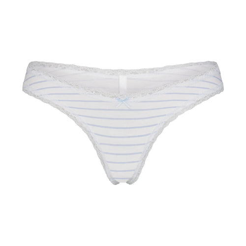 LIGHTWEIGHT COTTON LACE THONG | AIRSPACE LAGUNA STRIPE