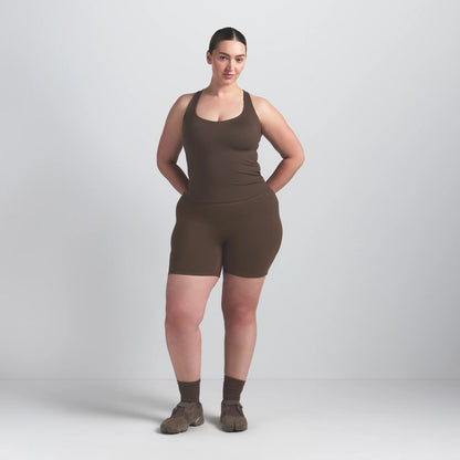 NikeSKIMS MATTE RACERBACK TANK | DARK SEPIA