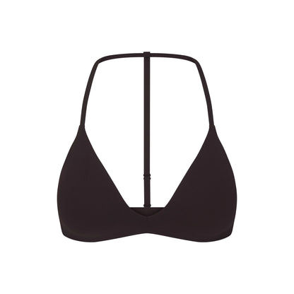 NikeSKIMS STUDIO STRETCH T-BACK TRIANGLE BRA | DARK ROAST