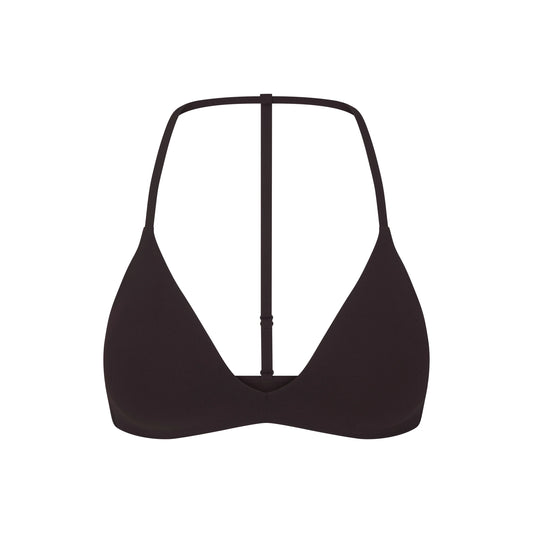 NikeSKIMS STUDIO STRETCH T-BACK TRIANGLE BRA | DARK ROAST