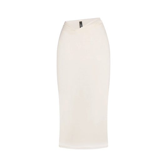 VETTESE X SKIMS SHEER MODAL MIDI SKIRT | ECRU