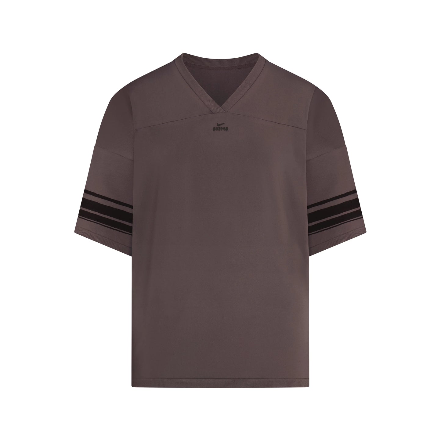 NikeSKIMS STRETCH KNIT OVERSIZED V-NECK TOP | RESIN