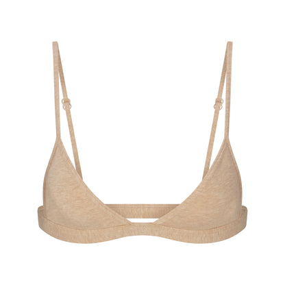 EVERYDAY COTTON TRIANGLE BRALETTE | CLAY HEATHER