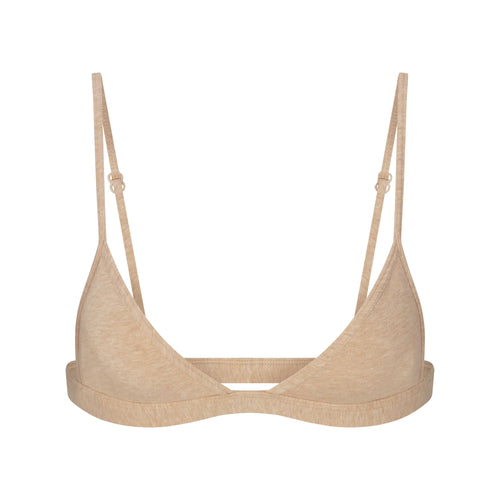 EVERYDAY COTTON TRIANGLE BRALETTE | CLAY HEATHER