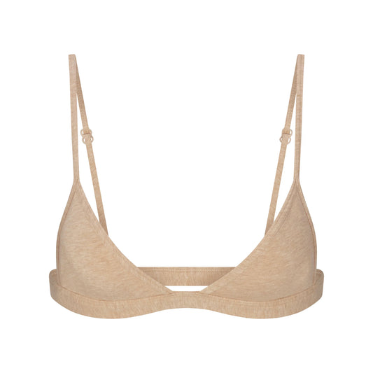 EVERYDAY COTTON TRIANGLE BRALETTE | CLAY HEATHER