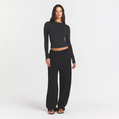 COTTON JERSEY LONG SLEEVE T-SHIRT | SOOT