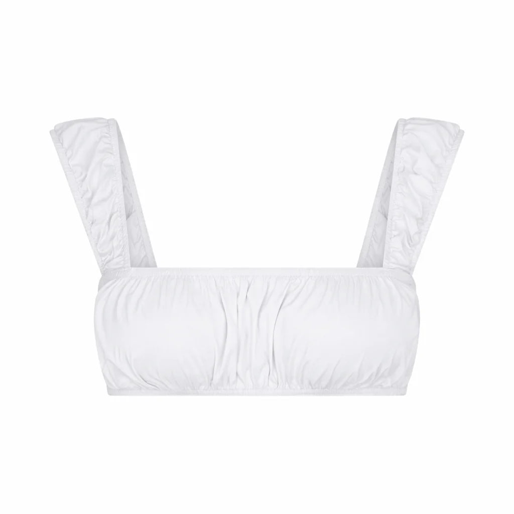 POPLIN APPAREL BRALETTE | SNOW