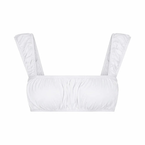 POPLIN APPAREL BRALETTE | SNOW