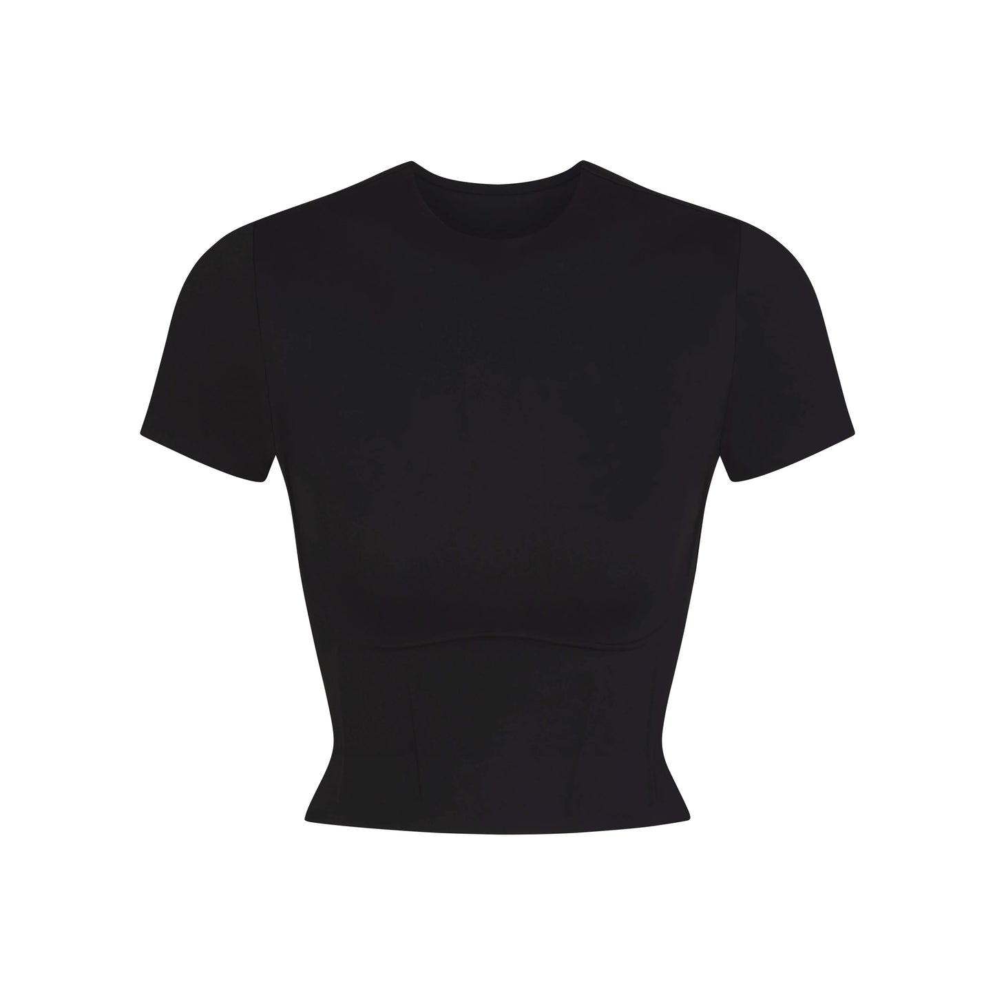 NikeSKIMS MATTE CROPPED CORSET T-SHIRT | OBSIDIAN