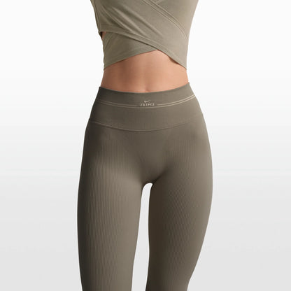 NikeSKIMS RIBBED SEAMLESS 34" STRAIGHT LEGGING | DUSTY OAKMOSS