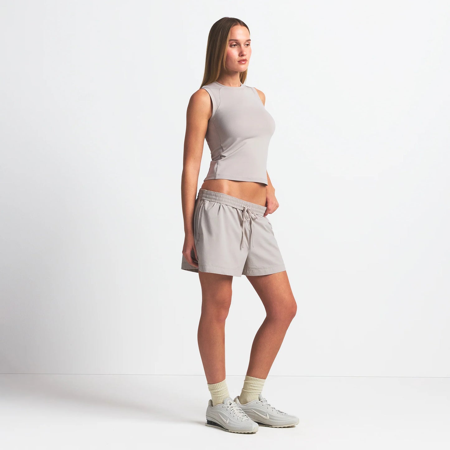NikeSKIMS WOVEN NYLON 5" TRACK SHORT | STONE
