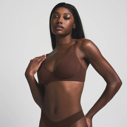 FITS EVERYBODY UNLINED DEMI BRA | COCOA