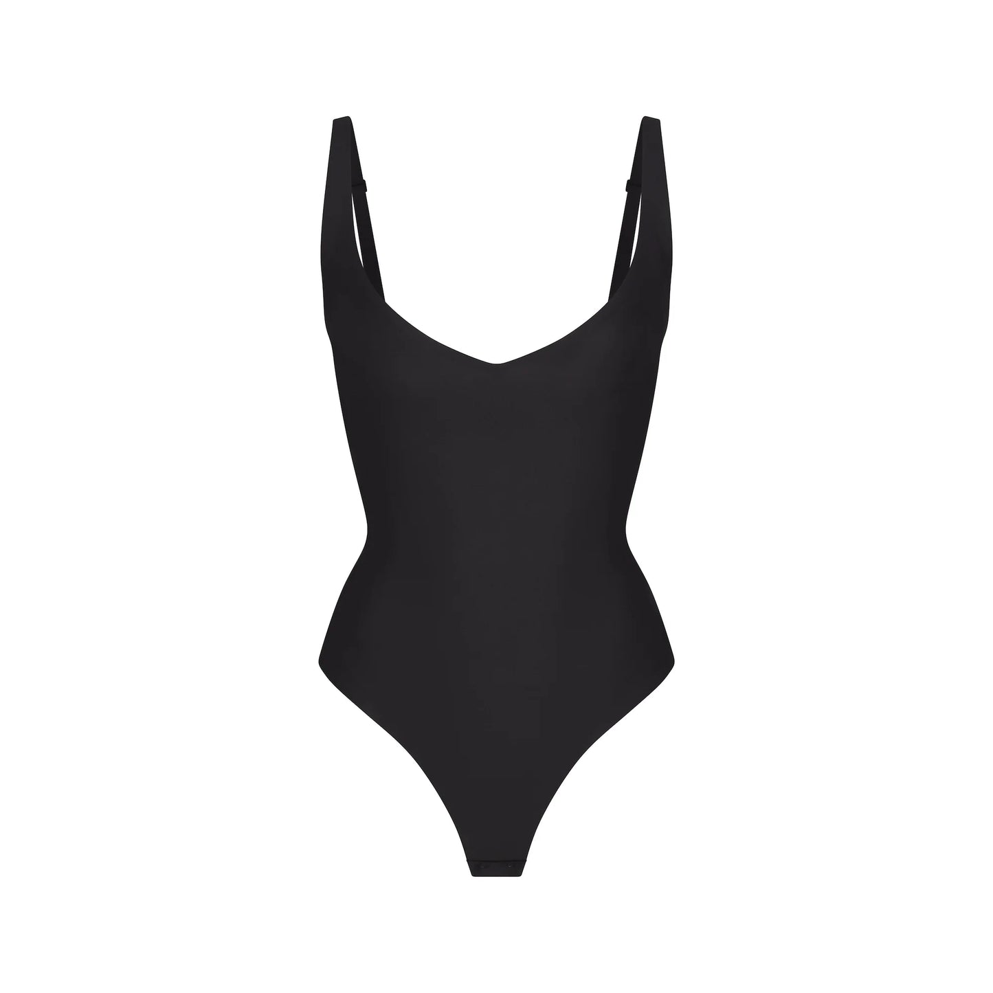 SKIMS BODY CORE SCULPT PLUNGE THONG BODYSUIT | ONYX