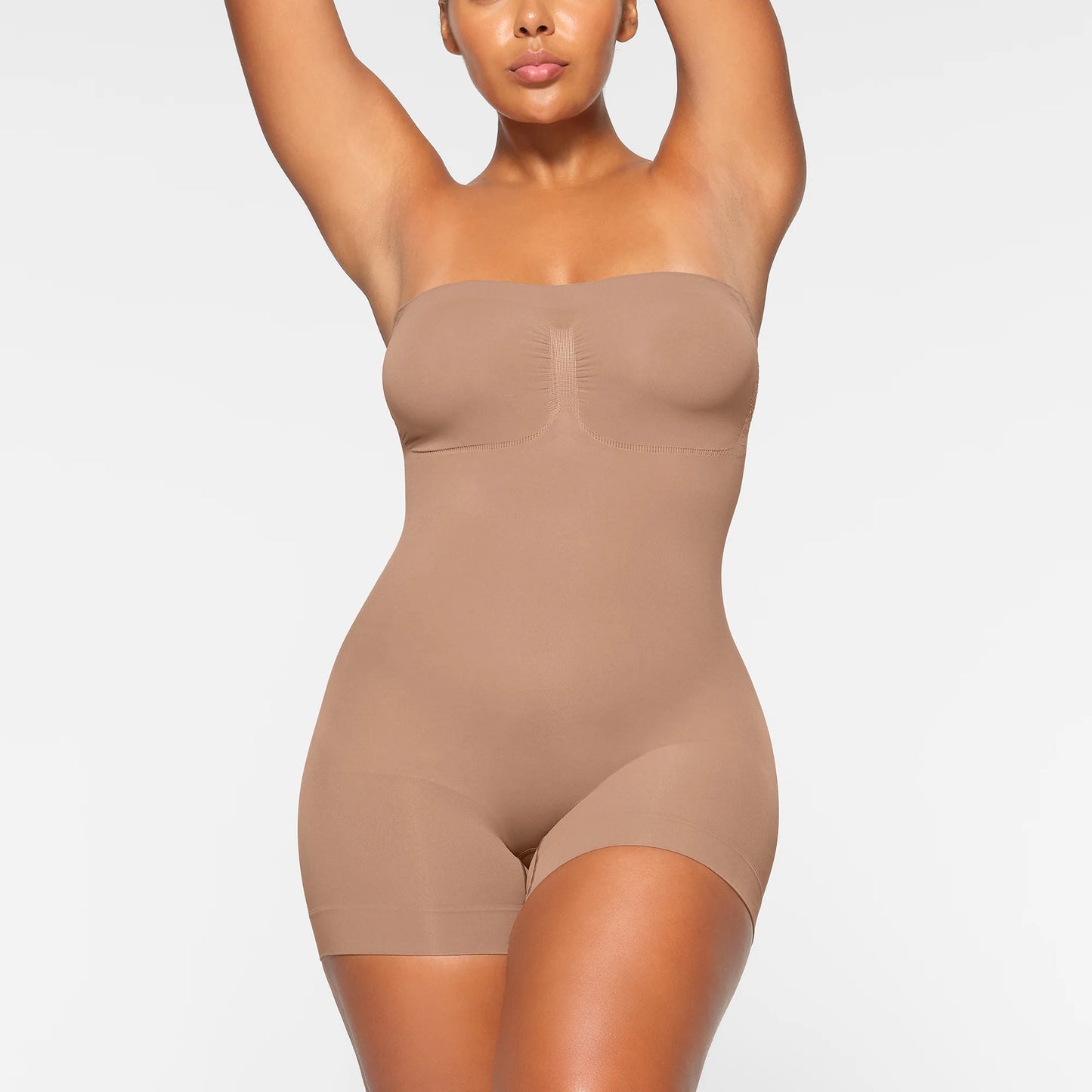 SEAMLESS SCULPT STRAPLESS SHORTIE BODYSUIT | SIENNA