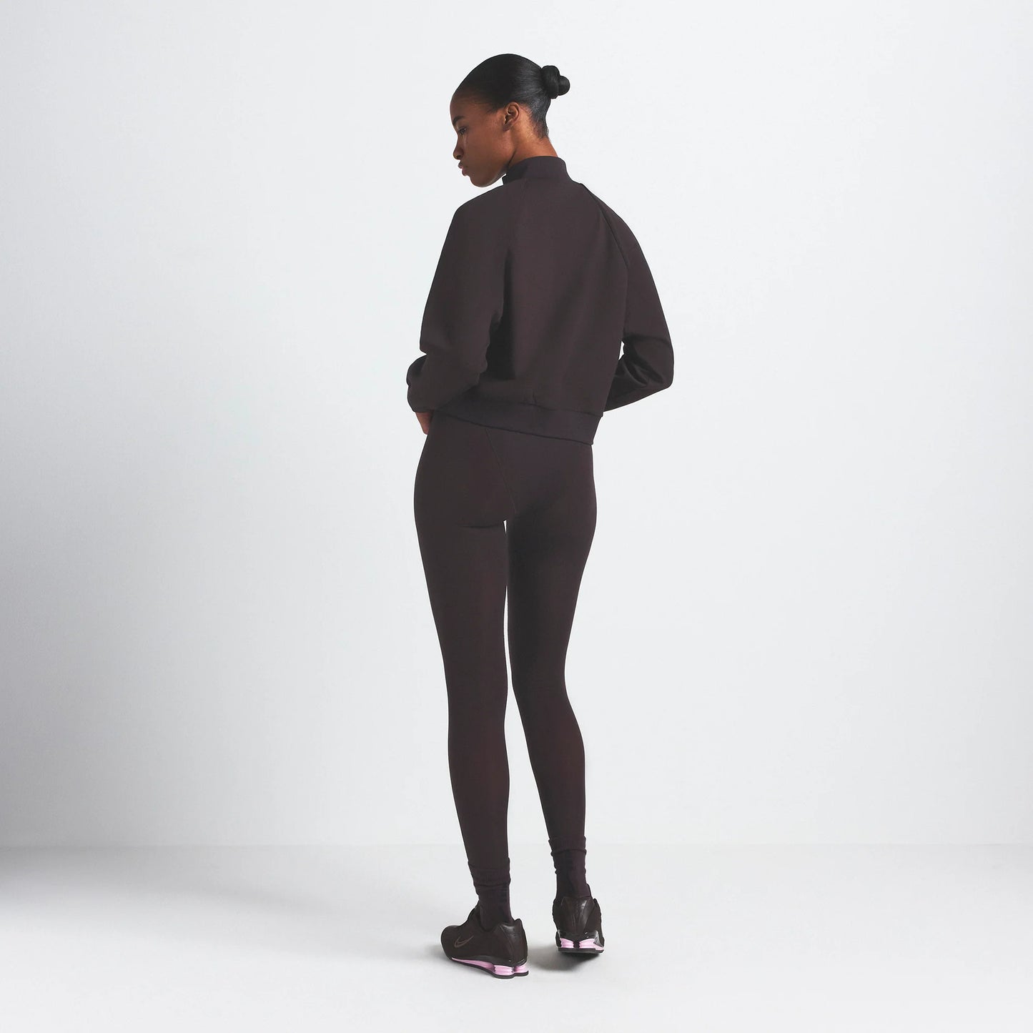 NikeSKIMS MATTE TRICOT TRACK JACKET | DARK ROAST