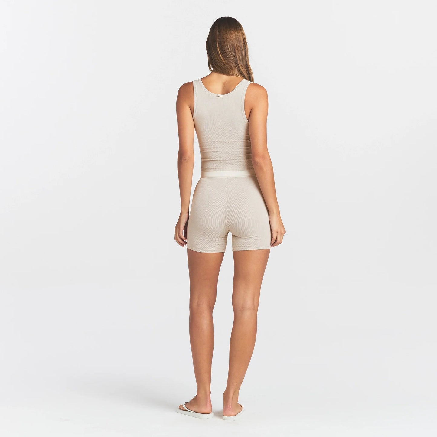 COTTON RIB BOXER | STONE