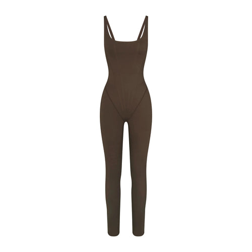 NikeSKIMS MATTE CORSET 29" ONE PIECE | DARK SEPIA