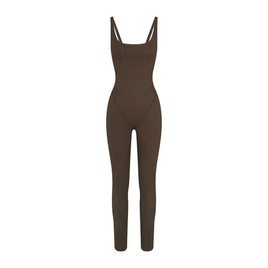 NikeSKIMS MATTE CORSET 29" ONE PIECE | DARK SEPIA