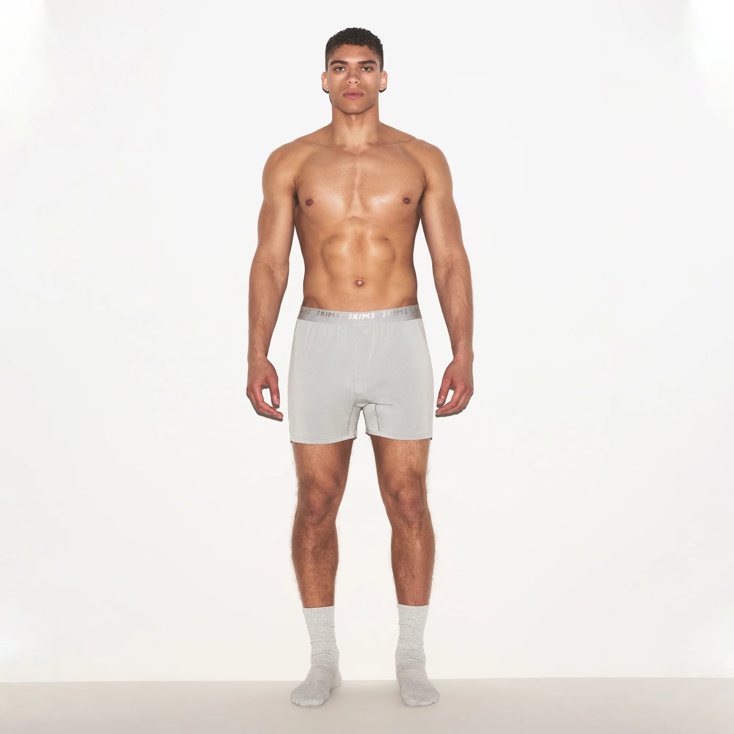 SKIMS STRETCH MENS KNIT BOXER 3-PACK | GUNMETAL MULTI