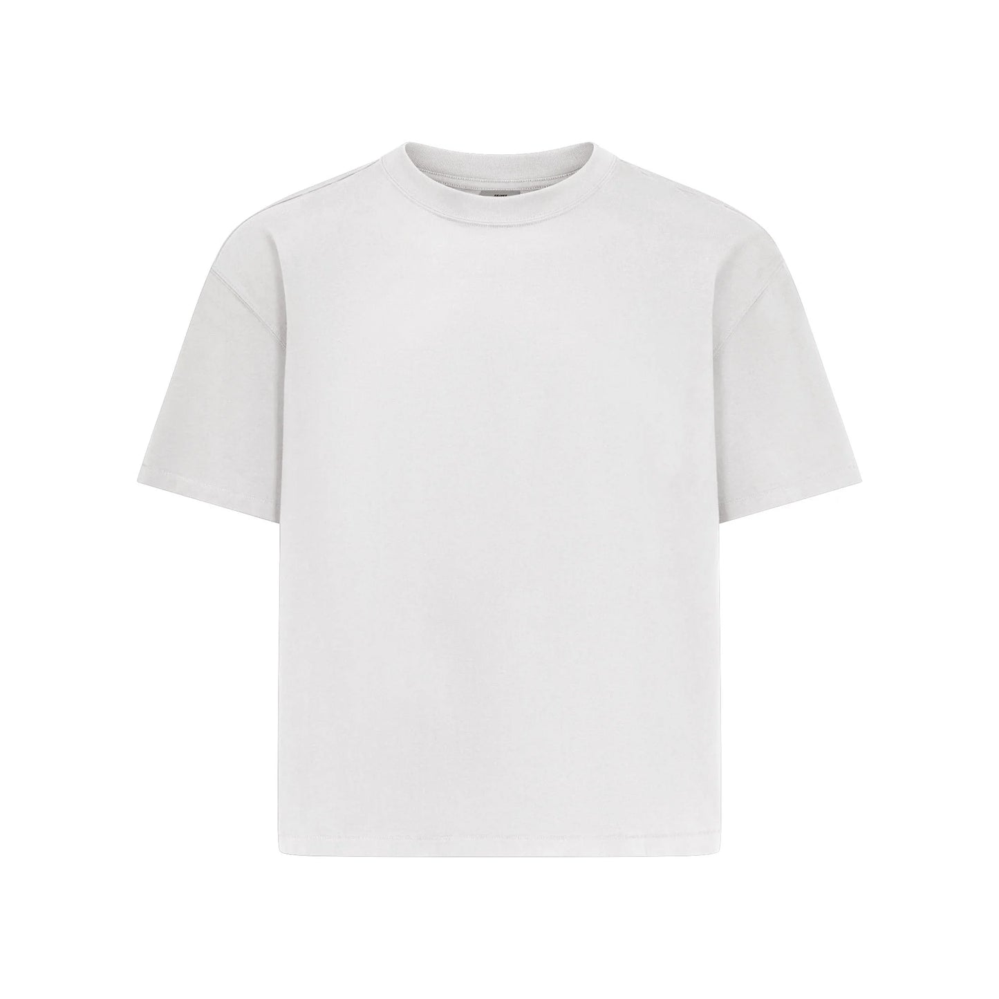 HEAVYWEIGHT COTTON MENS RELAXED CROPPED CREWNECK | CHALK