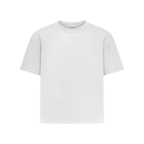 HEAVYWEIGHT COTTON MENS RELAXED CROPPED CREWNECK | CHALK