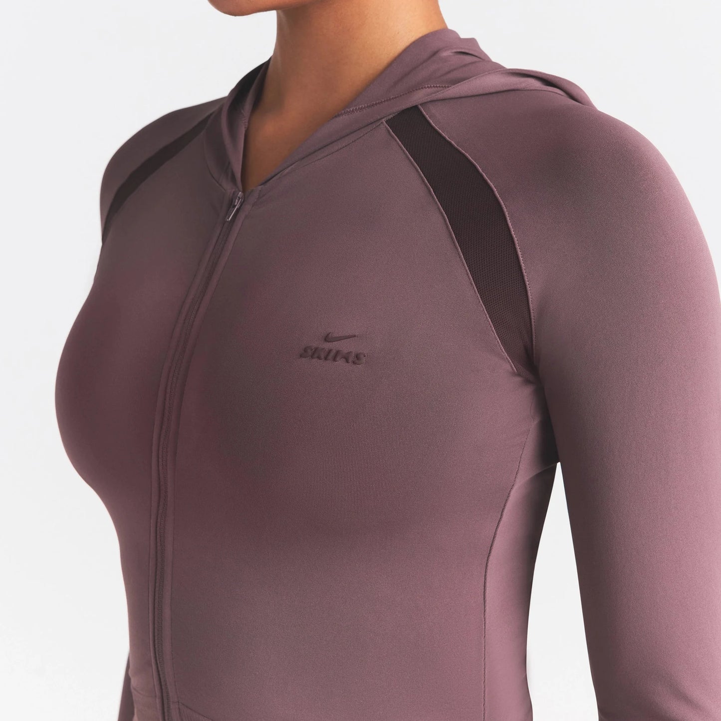 NikeSKIMS STRETCH KNIT SHRUNKEN ZIP HOODIE | RESIN