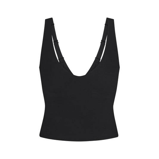 NikeSKIMS STUDIO STRETCH PLUNGE TANK | OBSIDIAN