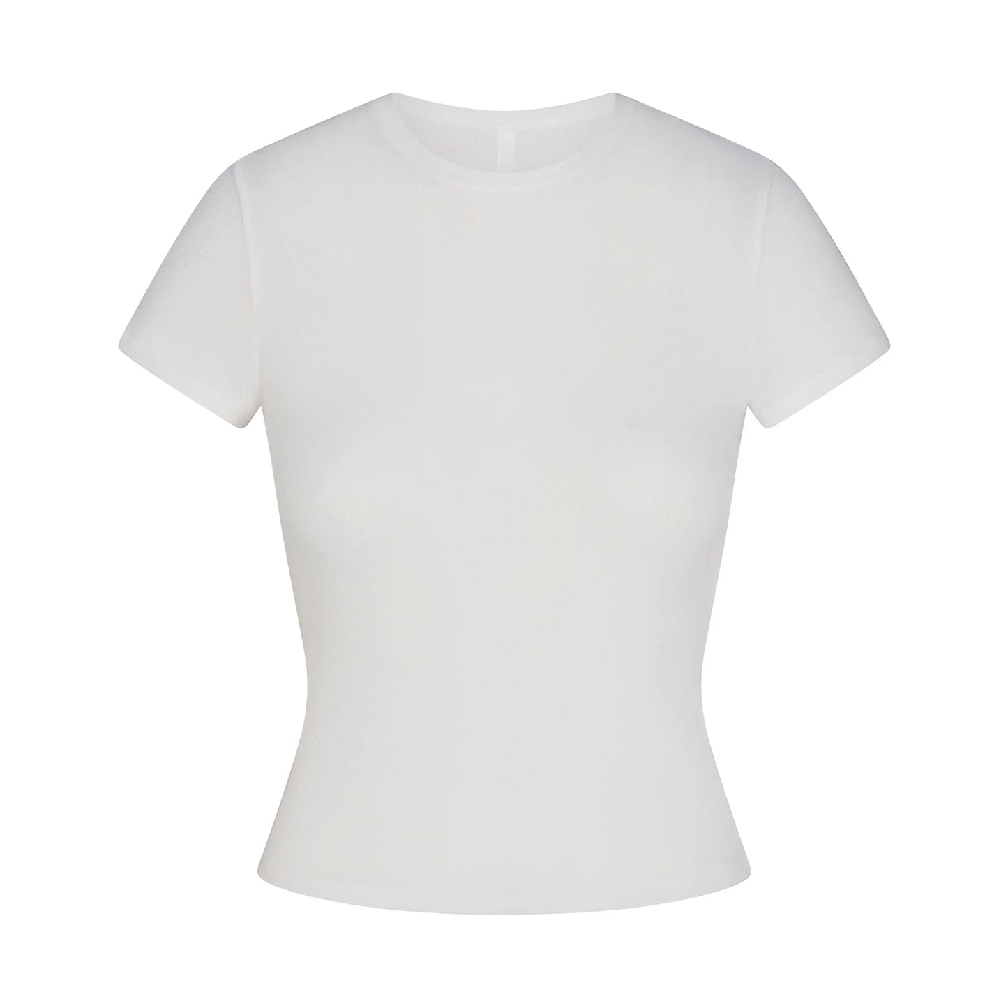 SHEER RIB T-SHIRT | SNOW