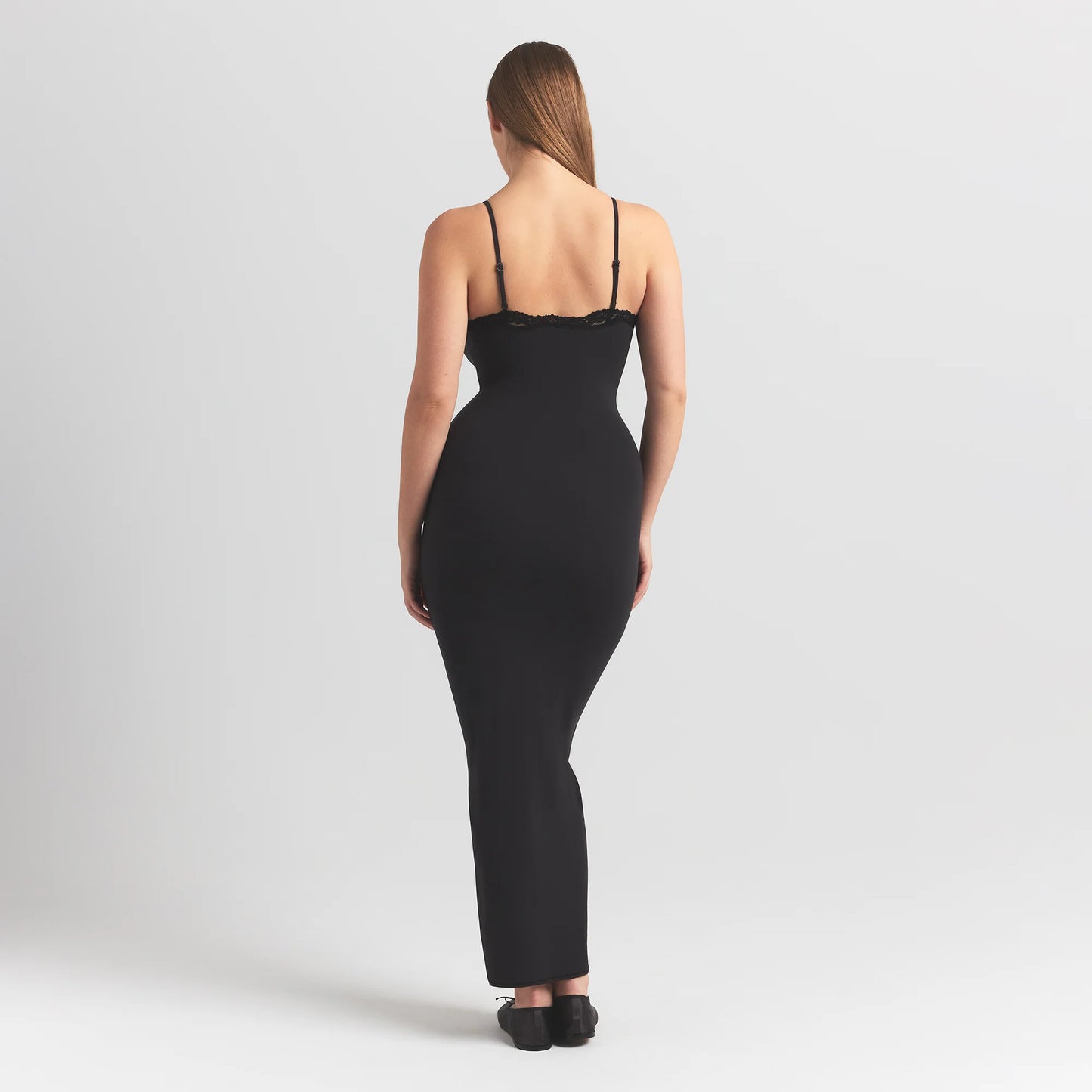 FITS EVERYBODY LACE LONG SLIP DRESS | ONYX