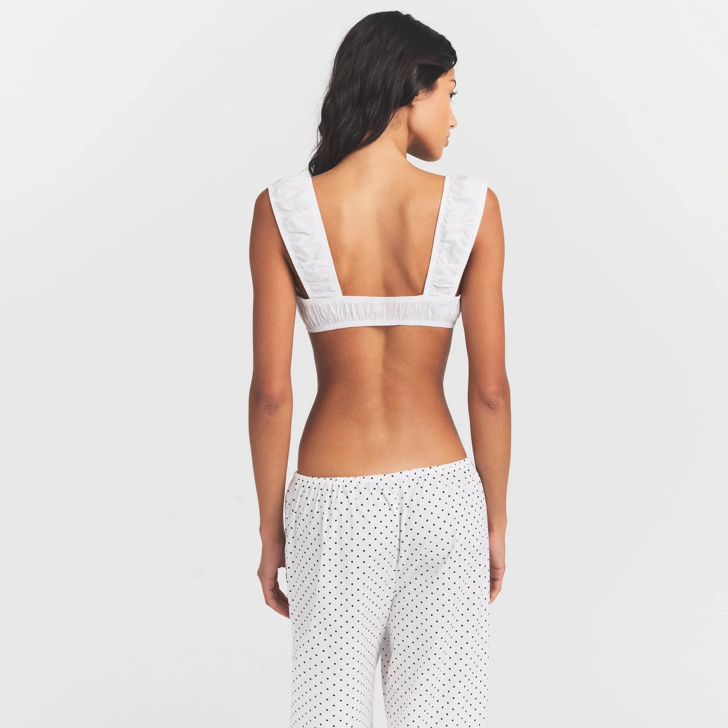 POPLIN APPAREL BRALETTE | SNOW