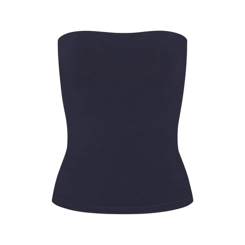 COTTON JERSEY TUBE TOP | NAVY