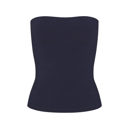 COTTON JERSEY TUBE TOP | NAVY
