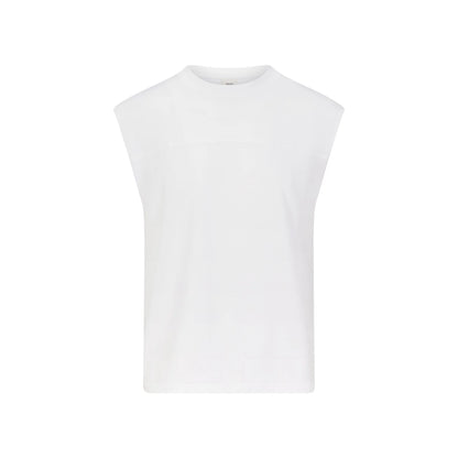 HEAVYWEIGHT COTTON MENS CROPPED MUSCLE TANK | CHALK