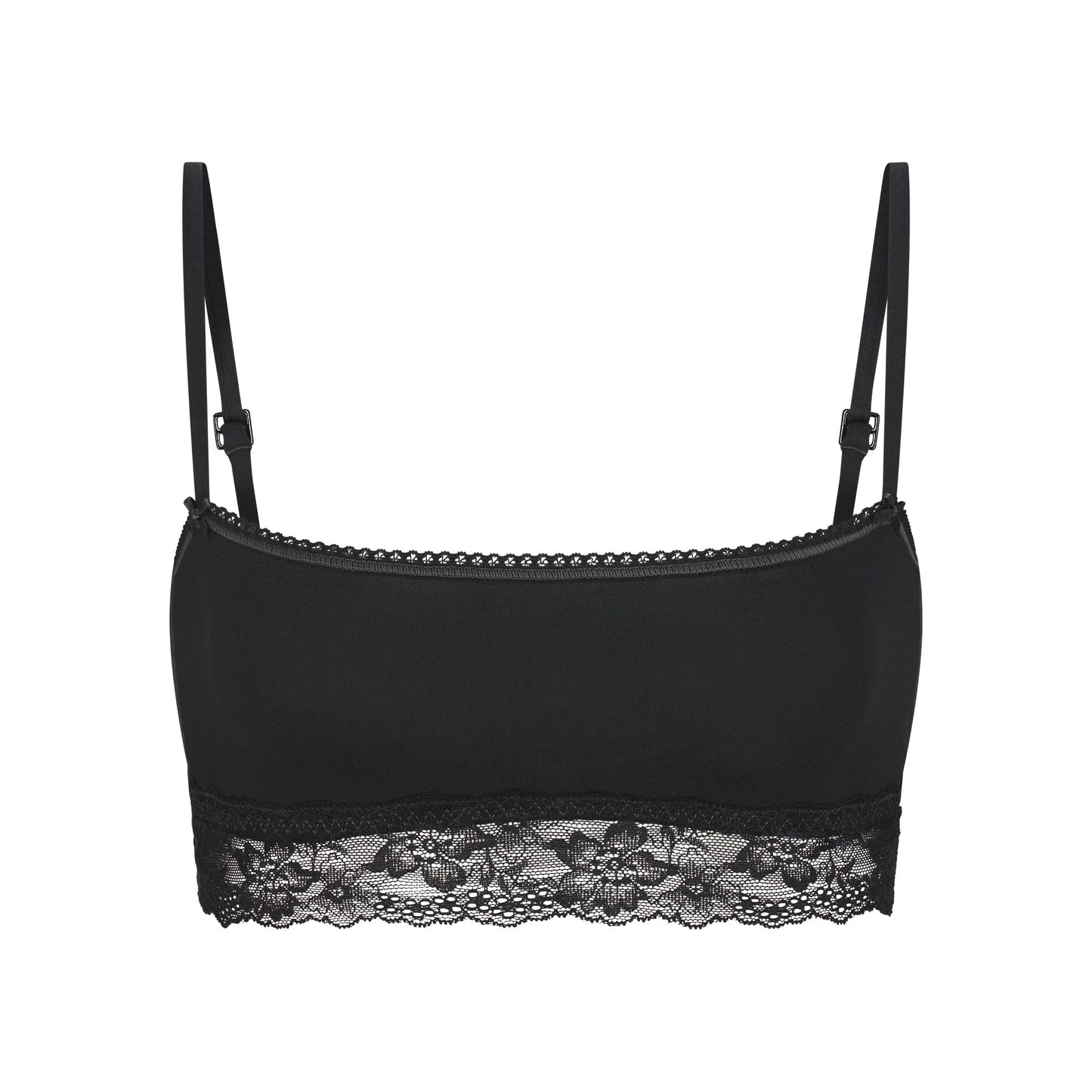 LIGHTWEIGHT COTTON STRAIGHT NECK BRALETTE | SOOT TONAL