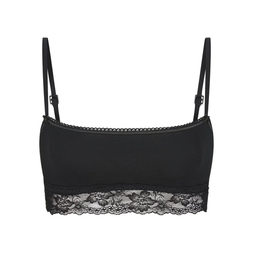 LIGHTWEIGHT COTTON STRAIGHT NECK BRALETTE | SOOT TONAL