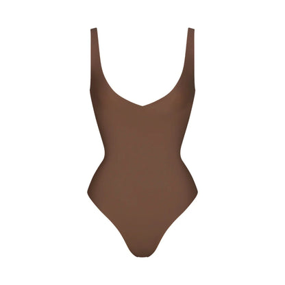 SKIMS BODY UNLINED PLUNGE THONG BODYSUIT | JASPER