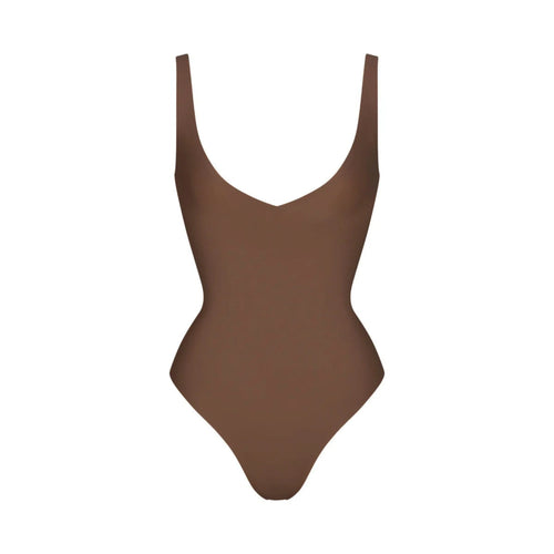 SKIMS BODY UNLINED PLUNGE THONG BODYSUIT | JASPER