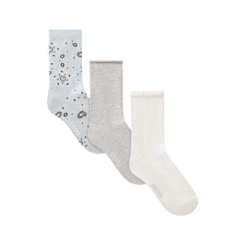 TEXTURED SOCK 3-PACK | BLUE BANDANA MULTI