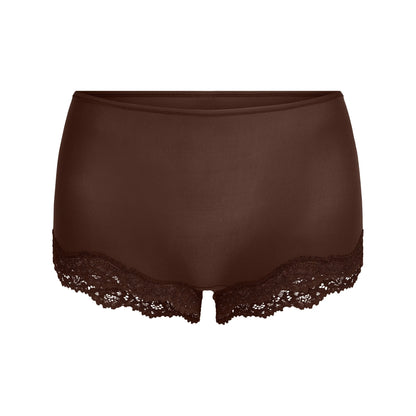 FITS EVERYBODY LACE BOY SHORT | ESPRESSO