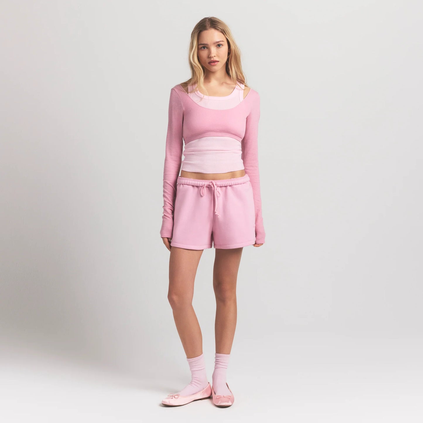 COTTON RIB SCOOP NECK TANK | CHERRY BLOSSOM