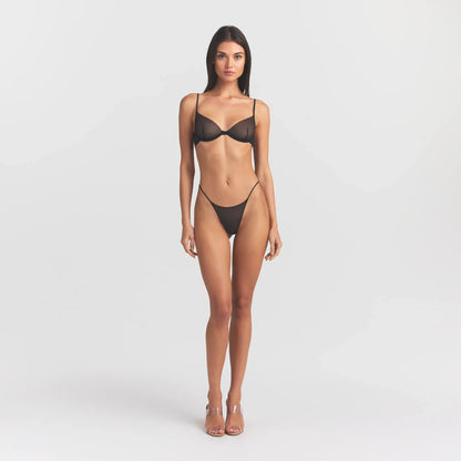 ULTRA FINE MESH STRING BIKINI | OBSIDIAN